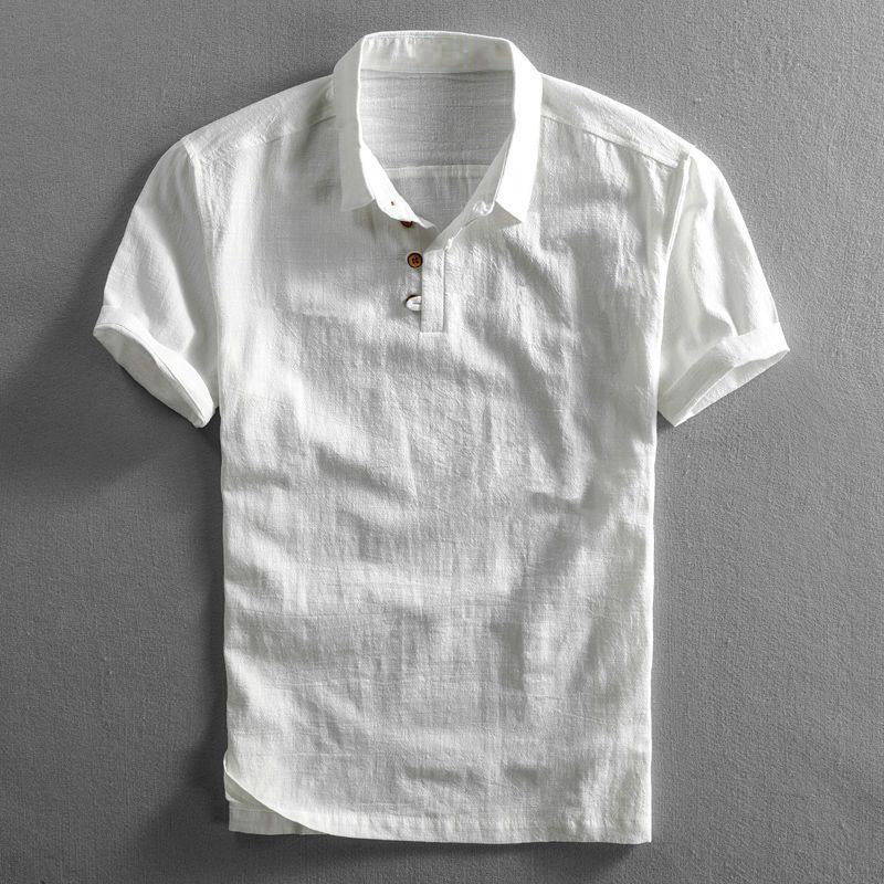 Carlo - Polo di Lusso in Lino per Uomo